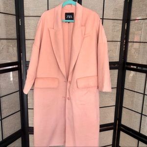 Zara light coat in peach